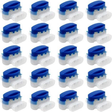 20 conectores de cable, 314 abrazaderas de resina rellenas de gel, conectores de cable impermeables para jardín, cortacésped robótico y coche.