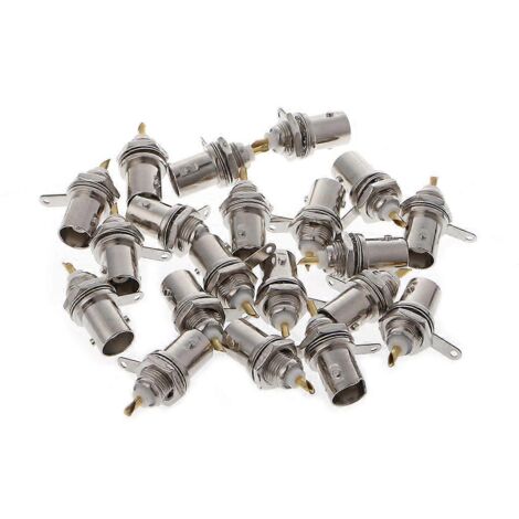 20 connecteurs BNC femelles pour montage sur panneau et châssis, accessoires pour moniteur