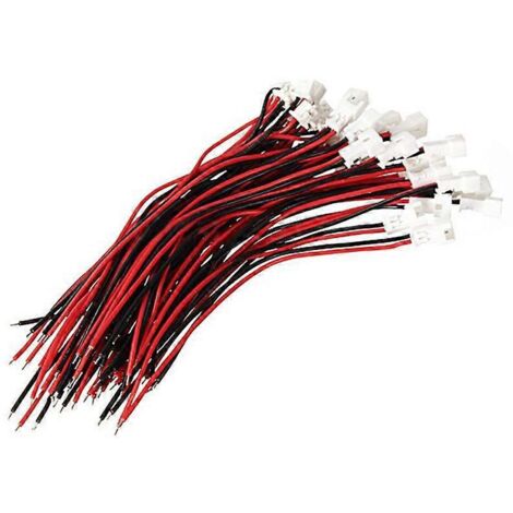 20 connecteurs Mini JST PH 1.25 2 broches mâle/femelle