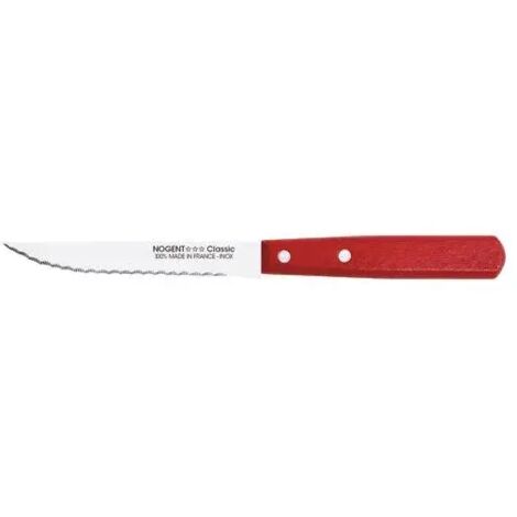 20 Couteau à Steak 11 Cm Rouge Cerise - Classic Bois - Nogent