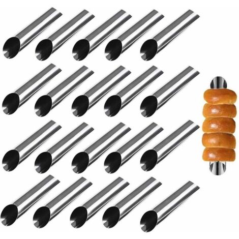 20 cream horn moulds, stainless steel cone, tubular shape
