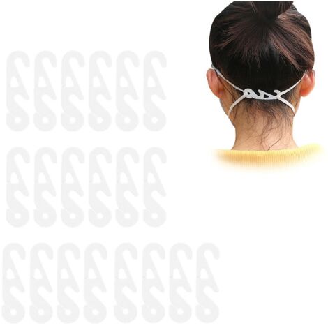 20 Crochets d'Extension Ajustables pour Masque, Attaches d'Oreille Réglables avec Boucle pour une Meilleure Fixation du Masque Facial