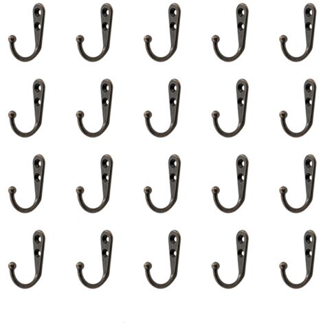 20 crochets muraux, patère murale avec vis, porte-manteau vintage pour chambre à coucher, salle de bain, bronze vert