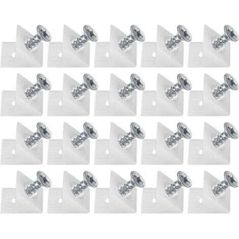 20 cuñas de plástico para cajones, conectores estabilizadores traseros, conectores inferiores para cajones (con tornillos)