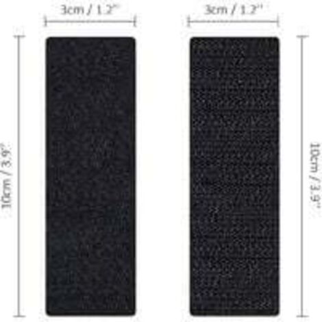 20 doppelseitige Klettstreifen (3 x 10 cm), 3M Extra Starkes Klettband, Rechteckig, Sortiertes Klebeband, DOLASO