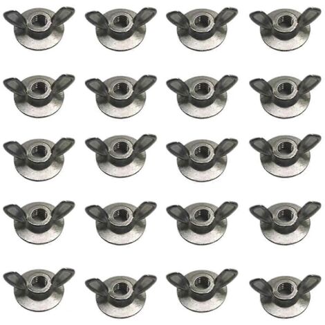 20 écrous à oreilles pour volets Hurricane, écrous à oreilles pour volets 1/4-20