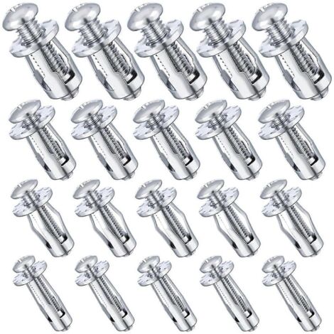 20 écrous de serrage M4, M5, M6 et M8 pour la fixation d'étiquettes de conteneurs à cadre de plaque.