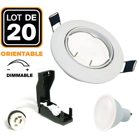 20 Einbaustrahler schwenkbar BLANK GU10 6W Dimmbar Neutralweiß 4500K
