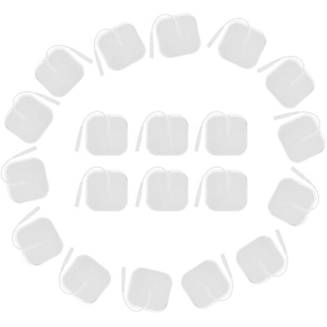 20 Elektroden/Packung, 4 x 4 cm TENS-Elektroden, geeignet für TENS-Massage-/Physiotherapiegeräte.