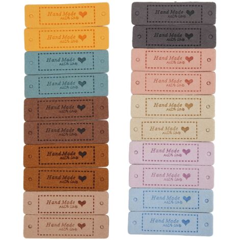 20 Étiquettes Souples en PU Écologique pour Couture DIY, Sacs et Portefeuilles, Durables et Résistantes