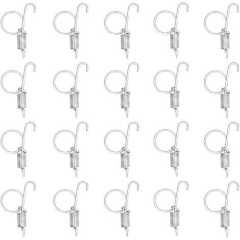 20 Federhaken zur Käfigtürmontage, multifunktionale Federhaken zur Montage von Kaninchenkäfigtüren.