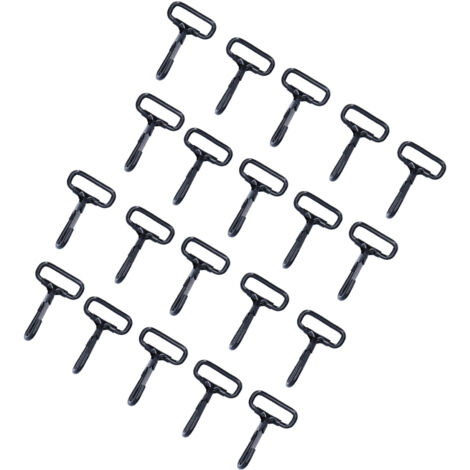 20 Fermoirs à Pince de Homard Noirs, Accessoires de Quincaillerie pour Fabrication de Sacs, Rangement et Maroquinerie