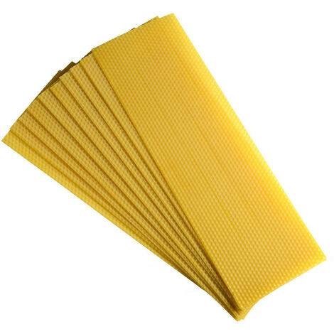 20 feuilles de cire d'abeille gaufrées Dadant hausse Sélection