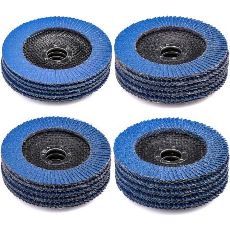 20 Flap Discs Ø 125 mm x 22.2 mm Grit 40 60 80 120 Flap Discs Grinding Discs for Removing Burrs, Rust, Polishing, Finishing