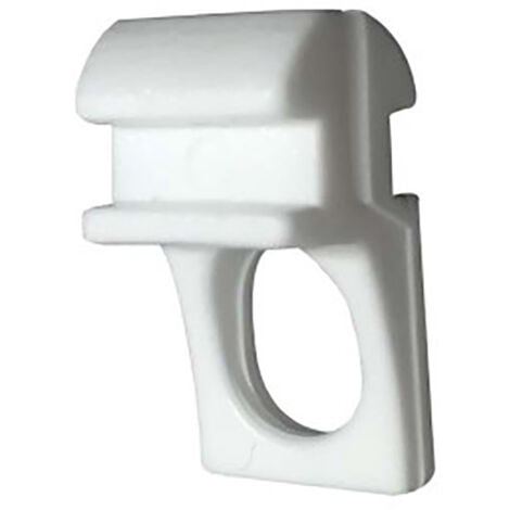 SECODIR 20 Glisseurs assymetriques pour tringle rail Coloris - Blanc