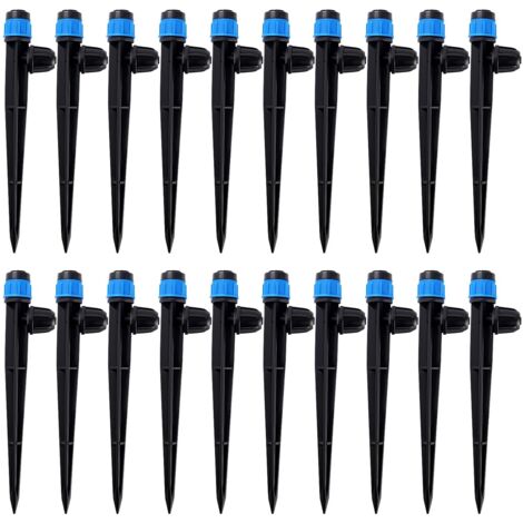 20 Goutteur, Réglable 360 Degrés, Micro Asperseur, Tube 4/7 mm, Jardin Serre