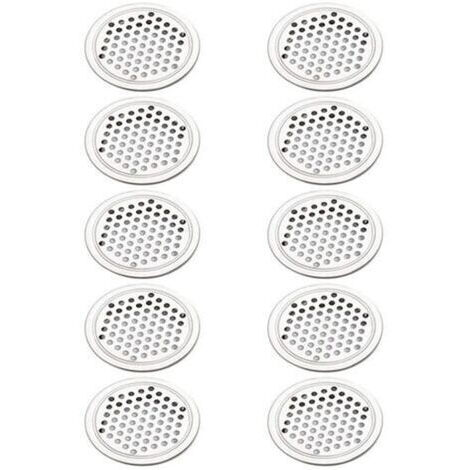 20 griglie di ventilazione rotonde in acciaio inox, adatte per mobili da cucina (53 mm)