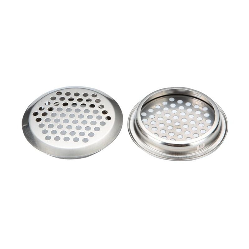 Csparkv - 20 grilles d'aération rondes en acier inoxydable pour camping-car/salle de bain/cuisine, etc. Noir 53 mm+35mm