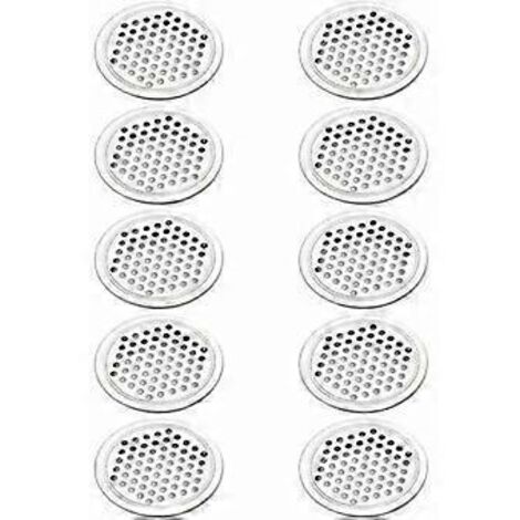 20 grilles de ventilation rondes en acier inoxydable