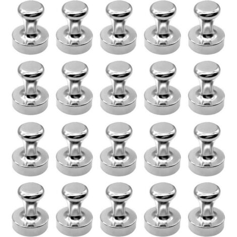 20 imanes miniatura para refrigerador – Neodimio súper resistente, 5 mm, paquete compacto y económico