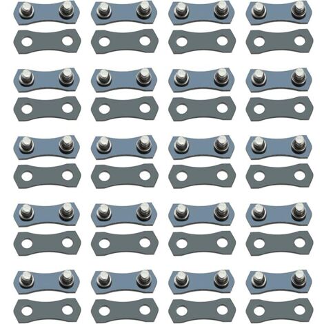 20 Jeux de Maillons de Chaîne de Tronçonneuse Sangle Préréglée de Réparation de Maillon Compatible avec Petite Chaîne de Calibre 3/8LP 1.3 mm Adaptée aux Chaînes de 33 à 70 Maillons
