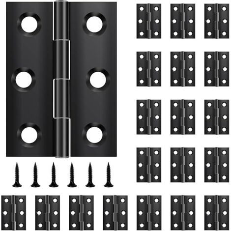 20 Klappscharniere, schwarze Edelstahlscharniere, für Tür- und Fensterschränke