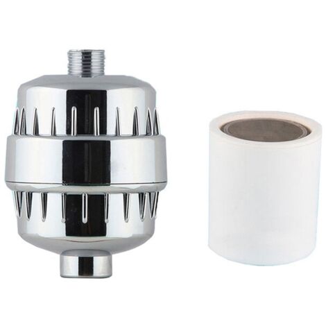 20-lagiger Duschfilter, versiegelt, hocheffiziente Filtration, ABS-Material, Silber