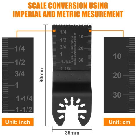20 lame per seghe oscillanti con 2 adattatori C-Clip, lame multi-utensile oscillanti per legno/metallo/plastica, lame per seghe a sgancio rapido, lame da taglio multi-utensile universali