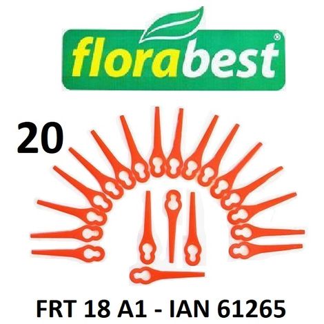 20 lames de rechange Florabest FRT18A1 - IAN 61265 Couteaux de rechange LIDL plastique