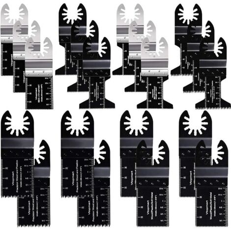20 lames de scie multi-outils oscillantes en métal et bois compatibles avec le câble Fein Multimaster Porter Black & Decker Bosch Craftsman Ridgid Ryobi Makita Milwaukee Rockwell