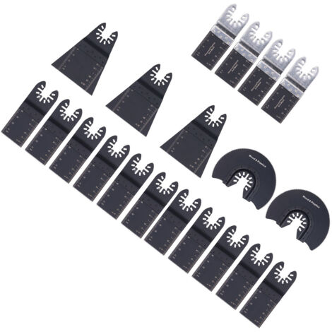 20 Lames de Scie Multifonction pour Outil Oscillant, Compatible avec la Majorité des Marques pour Découpe Bois et Métal