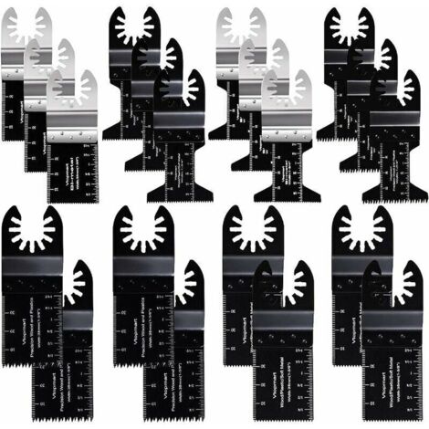 20 lames de scie oscillantes multifonctions pour métal et bois, compatibles avec les câbles Fein Multimaster Porter, Black & Decker, Bosch, Craftsman, Ridgid, Ryobi, Makita, Milwaukee et Rockwell