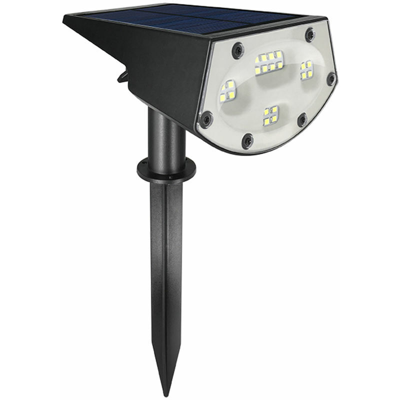Dazzler - 20 led Spot Solaire Extérieur, Eclairage Extérieur Solaire IP67 , 180° Eclairage Extérieur Solaire ,blanche pour Jardin, Cour, Extérieur,