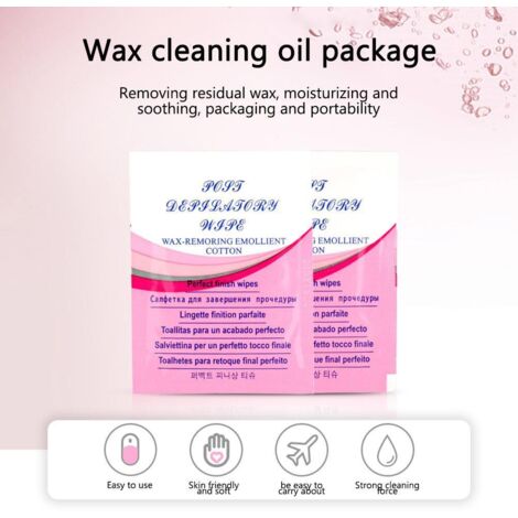 20 Lingettes Démaquillantes Cire Épilation, Nettoyage Salon & Maison, Pack Complet