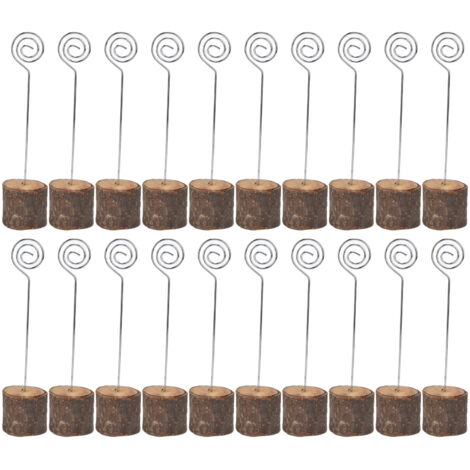 20 luxuriöse Tischkartenhalter aus Holz mit dünnen Etiketten für Hochzeiten, Jubiläen und Veranstaltungen