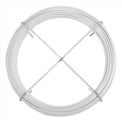20 m cA ble corde corde A  linge en fil plastifiA  blanc Trou de 2,8 mm