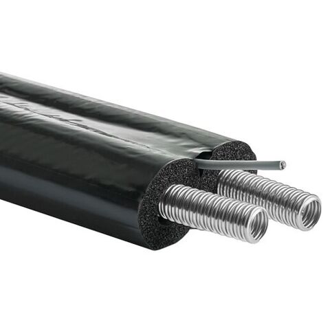20 m Solarleitung DN 16 - Armacell Dämmung 14 mm - trennbar - inkl. Fühlerleitung und Messing-Fittingsatz