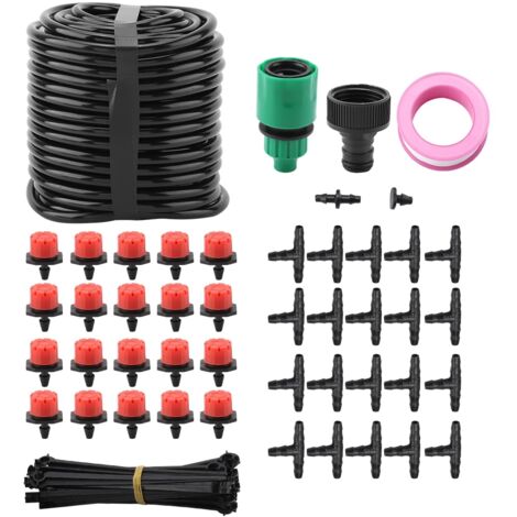 20 m Tropfbewässerungsset mit automatischer Zeitschaltuhr für Garten- und Topfpflanzen (US-Stecker)