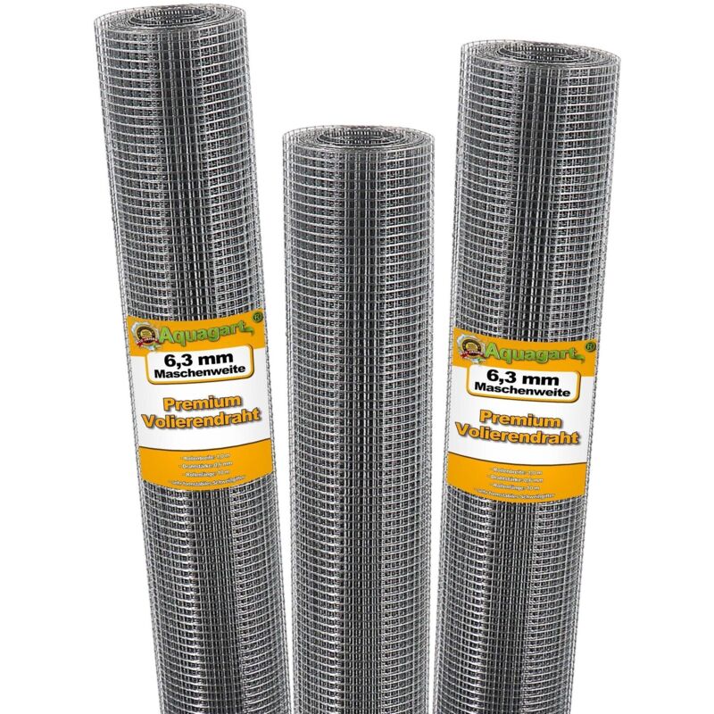 Aquagart - 20 M X 1 M Aviary Wire Mesh Welding Grid Vole Grille Wire Mesh