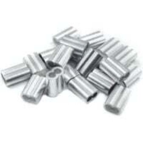 20 manicotti di crimpatura in alluminio con doppia ghiera, ghiera in alluminio da 6,0 mm, pinza di crimpatura, manicotto di crimpatura, manicotto di crimpatura, connettore per cavo da 20610 mm