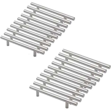 20 maniglie da cucina in argento, maniglie per mobili cave spazzolate, maniglie per porte in acciaio inossidabile, con viti, distanza di foratura 128 mm, per cassetti e ante di armadi
