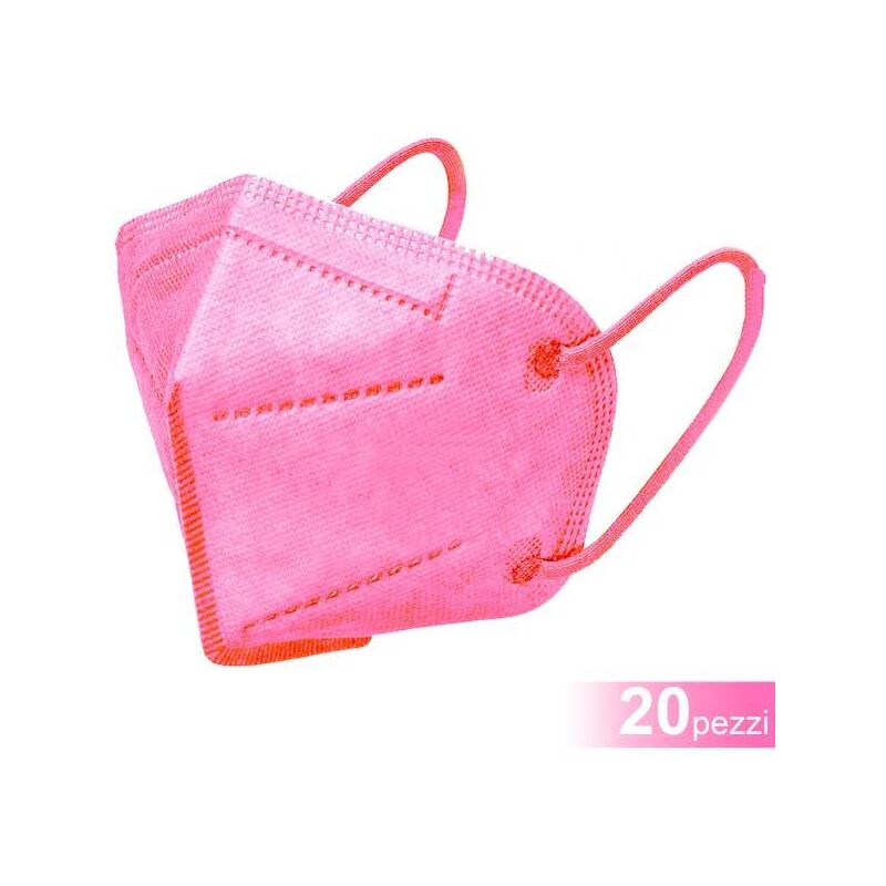 Image of Trade Shop - 20 Mascherine Protettive Ffp2 Senza Valvola Mascherina Mini Colore Rosa Bambine