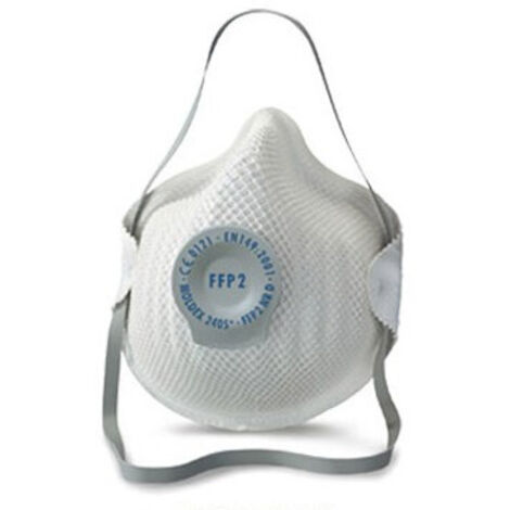 20 masques jetables anti-poussière avec soupape – FFP2 NR D – Technologie ActivForm pour un ajustement automatique – DuraMesh pour durabilité – Moldex