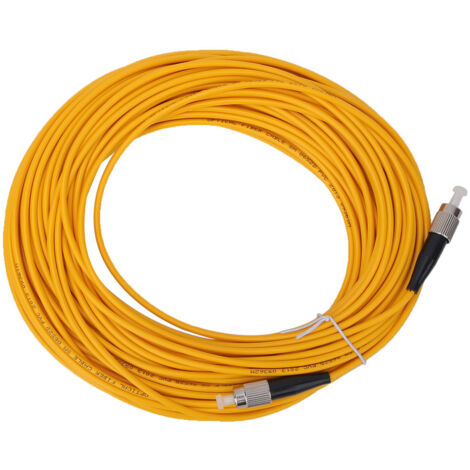 20 Meter langes Singlemode-Glasfaser-Patchkabel, gelb FC/UPC