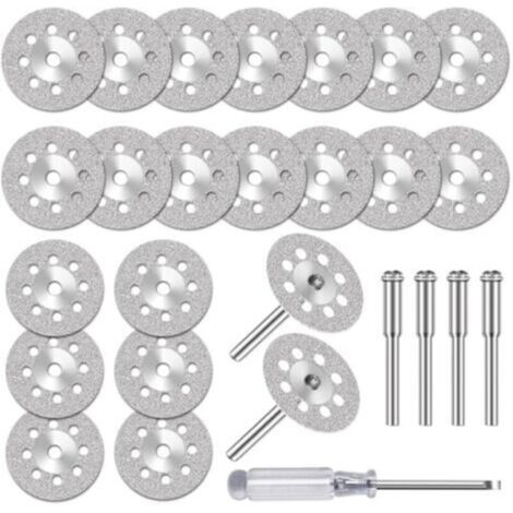 20 Mini-Diamanttrennscheiben für Dremel mit 3-mm-Dorn zum Schneiden von Stein, Glas und Keramik
