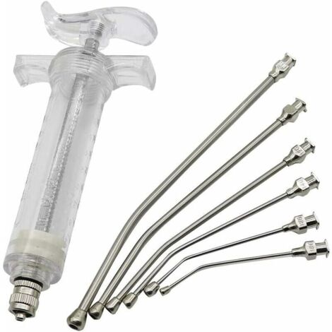 20-ml-Vogelfütterungsspritze – 6 gebogene Edelstahl-Fütterungsröhrchen – Handfütterung für Papageien und Kleintiere