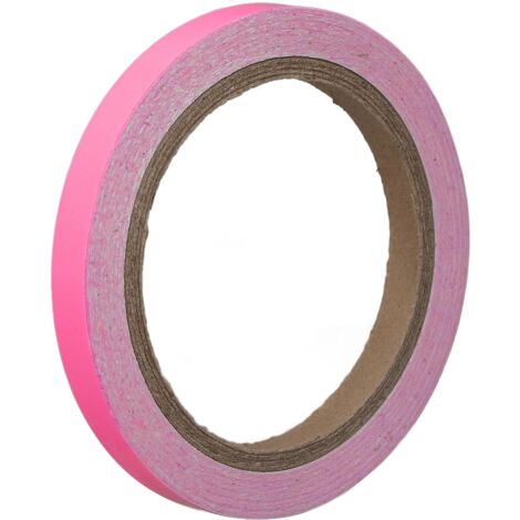 20 mm fluoreszierendes pinkes Klebeband, leuchtet im Dunkeln, 10 m lang für Treppen und glatte Wände, wiederaufladbar mit UV-Licht.
