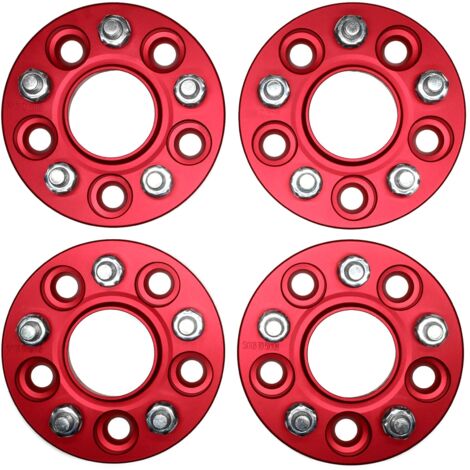 20-mm-Spurverbreiterungen, passend für Ford Focus MK2, MK3. RS, ST. T4 Nabenzentriert. Rot.