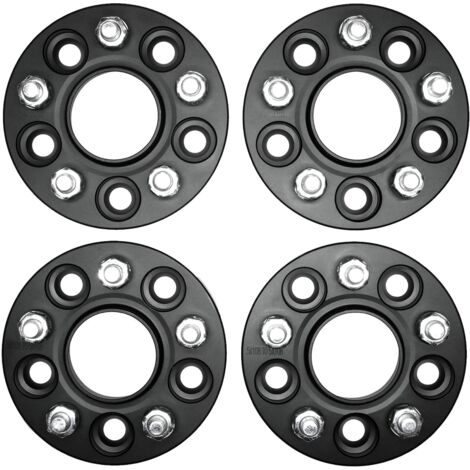 20-mm-Spurverbreiterungen, passend für Ford Focus MK2, MK3. RS, ST. T4 Nabenzentriert. Schwarz.