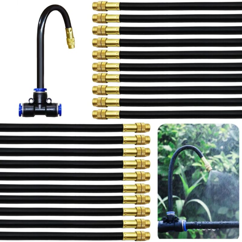 20 morceaux 8mm Buse Arrosage, Buse d'atomisation en Cuivre Réglable, Convient pour l'irrigation par Arrosage pour le Jardin de La Terrasse de La